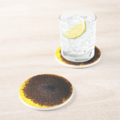 Dessous de verre en grès tournesol (Côté)