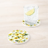 Dessous De Verre En Grès Tournesol d'aquarelle 7 (Côté)