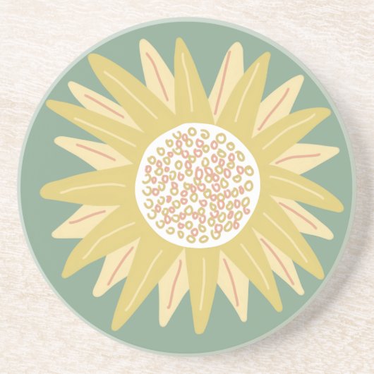 Dessous De Verre En Grès Tournesol géant (Devant)