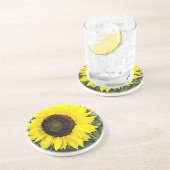 Dessous De Verre En Grès Tournesol jaune (Côté)