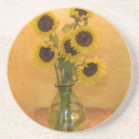Dessous De Verre En Grès Tournesols dans le vase du tableau 2 (Devant)