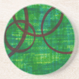 Dessous De Verre En Grès Trace de Crimson II