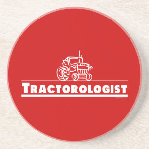 Dessous De Verre En Grès Tracteur rouge, traducteur