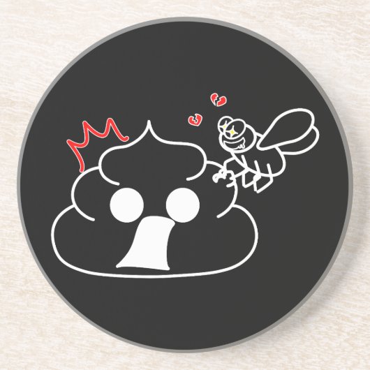 Dessous De Verre En Grès Trahison - Brootsch le PooPoo (Devant)