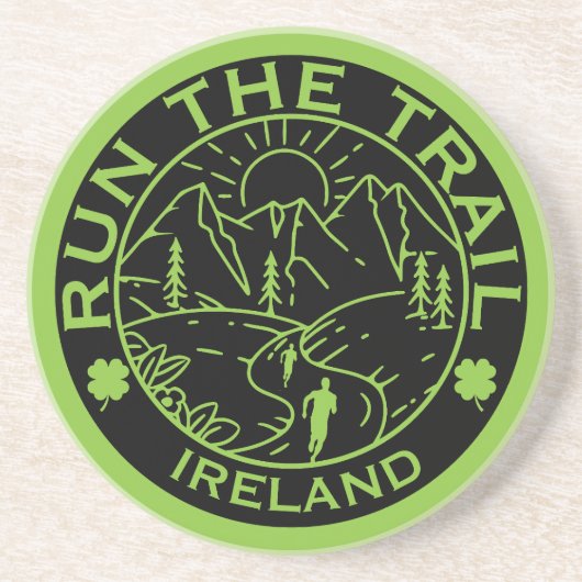 Dessous De Verre En Grès Trail Running Irlande (Devant)
