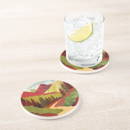 Dessous De Verre En Grès Trail Vers Le Ciel (Côté)