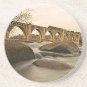 Dessous De Verre En Grès Train au-dessus de James River (Devant)