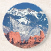 Dessous De Verre En Grès Traînée équilibrée de roche (Devant)
