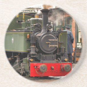 DESSOUS DE VERRE EN GRÈS TRAINS À VAPEUR