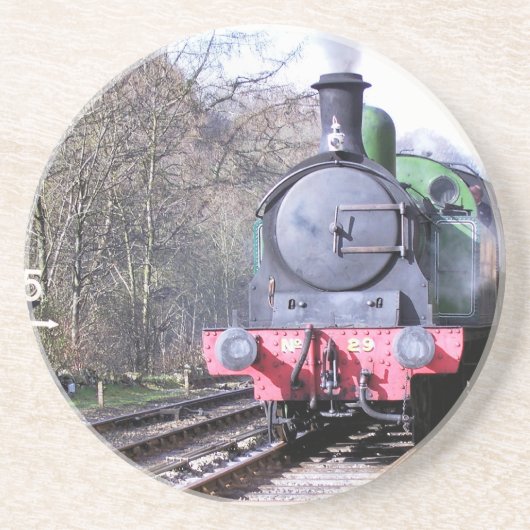 DESSOUS DE VERRE EN GRÈS TRAINS À VAPEUR (Devant)