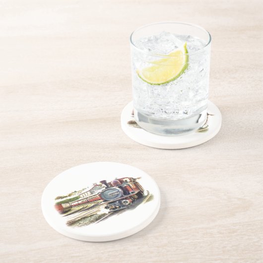 DESSOUS DE VERRE EN GRÈS TRAINS À VAPEUR (Côté)