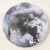 DESSOUS DE VERRE EN GRÈS TRAINS À VAPEUR (Devant)