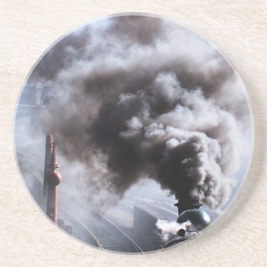 DESSOUS DE VERRE EN GRÈS TRAINS À VAPEUR (Devant)