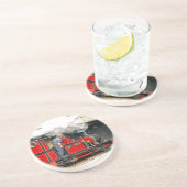 DESSOUS DE VERRE EN GRÈS TRAINS À VAPEUR (Côté)