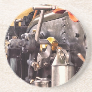 DESSOUS DE VERRE EN GRÈS TRAINS À VAPEUR