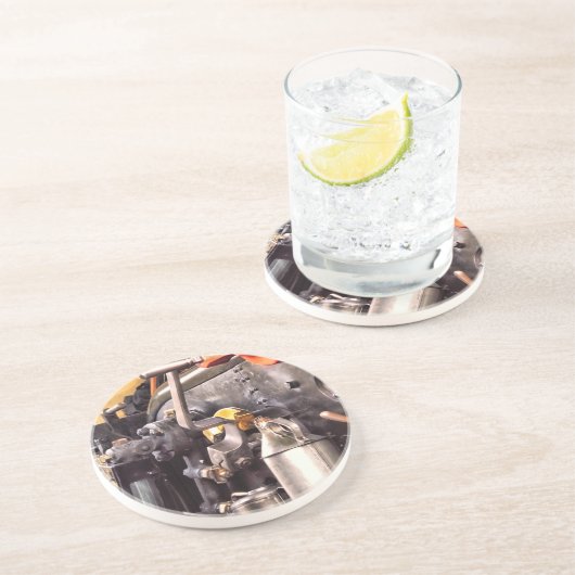 DESSOUS DE VERRE EN GRÈS TRAINS À VAPEUR (Côté)