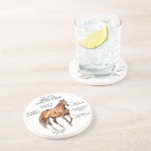 Dessous De Verre En Grès Traits d'un cheval de quartier américain (Côté)