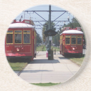 Dessous De Verre En Grès Tramway