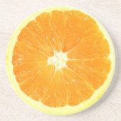 Dessous De Verre En Grès tranche orange (Devant)