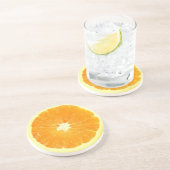 Dessous De Verre En Grès tranche orange (Côté)