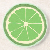 Dessous De Verre En Grès Tranches d'agrumes de citron vert (Devant)