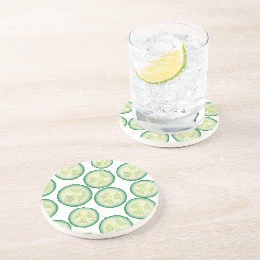 Dessous De Verre En Grès Tranches de concombre (Côté)