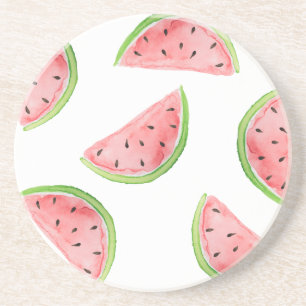 Dessous De Verre En Grès tranches de pastèque aquarelle