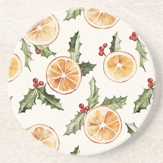 Dessous De Verre En Grès Tranches orange (Devant)