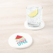 Dessous De Verre En Grès Tranches paisibles Watermelon Free Palestine - Sou (Côté)