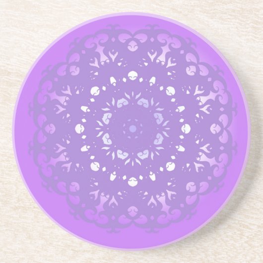 Dessous De Verre En Grès Transformation Violette (Devant)