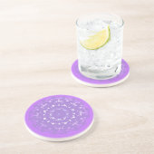 Dessous De Verre En Grès Transformation Violette (Côté)
