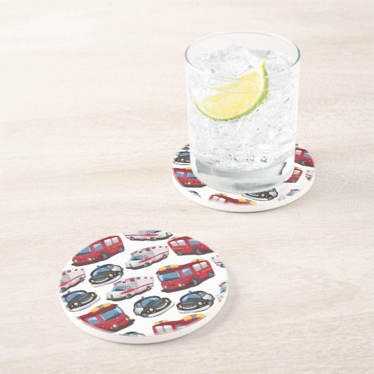 Dessous De Verre En Grès Transport des services de police, d'ambulance et d (Côté)