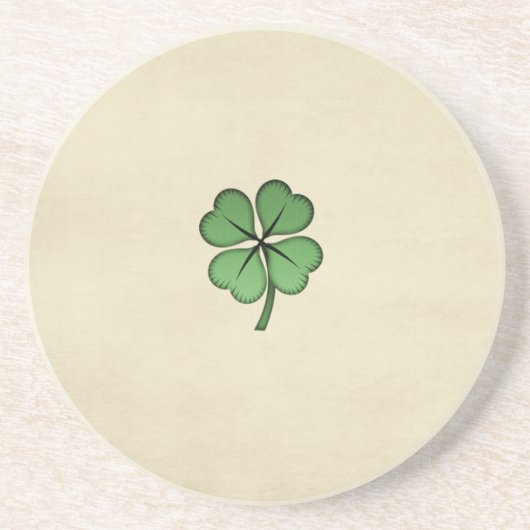 Dessous De Verre En Grès Trèfle irlandais chic Lucky (Devant)