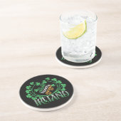 DESSOUS DE VERRE EN GRÈS TRÈFLE IRLANDE (Côté)