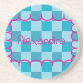 Dessous De Verre En Grès Trendy Name Template Sticker (Devant)