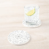 Dessous De Verre En Grès Triage et triangles (Côté)