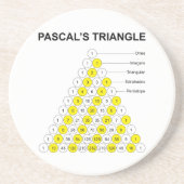 Dessous De Verre En Grès Triangle de Pascal (Devant)