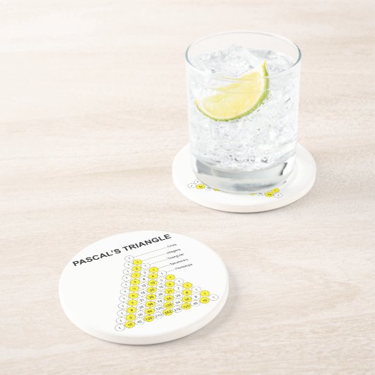 Dessous De Verre En Grès Triangle de Pascal (Côté)