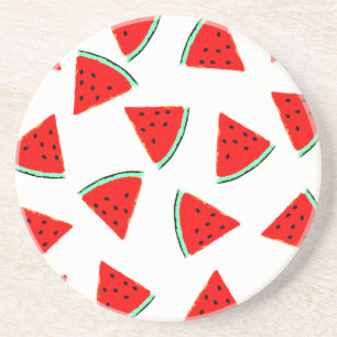 Dessous De Verre En Grès Triangles Motifs de pastèque