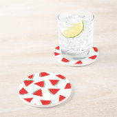 Dessous De Verre En Grès Triangles Motifs de pastèque (Côté)