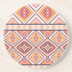 Dessous De Verre En Grès Tribal Aztec rayé Arrière - plan sans couture