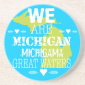 Dessous De Verre En Grès Tribal Michigan Michigama Great Waters vers le nor (Devant)