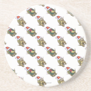 Dessous De Verre En Grès Tricératops Noël
