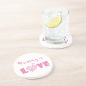 Dessous De Verre En Grès Tricot est amour (Côté)