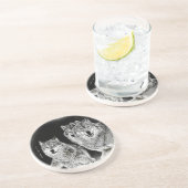 Dessous De Verre En Grès Trio de loup (Côté)