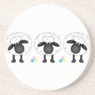 Dessous De Verre En Grès Trio des moutons