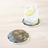 Dessous De Verre En Grès Triple Déesse de l'Hiver au Printemps Imbolc Fanta (Côté)
