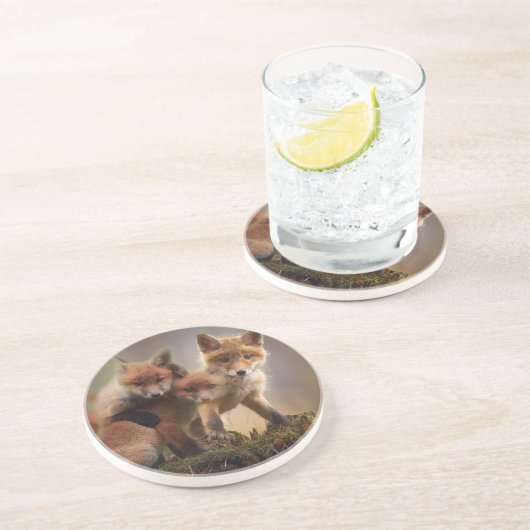 Dessous De Verre En Grès Triplets Foxy (Côté)