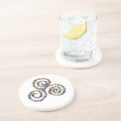 Dessous De Verre En Grès Triskelion Celtique Force (Côté)