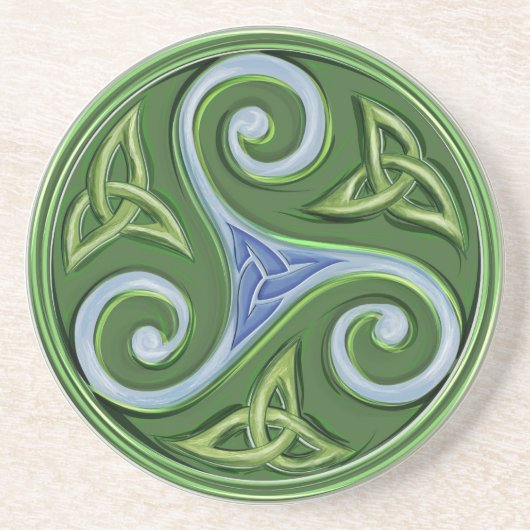 Dessous De Verre En Grès Triskelle (Devant)